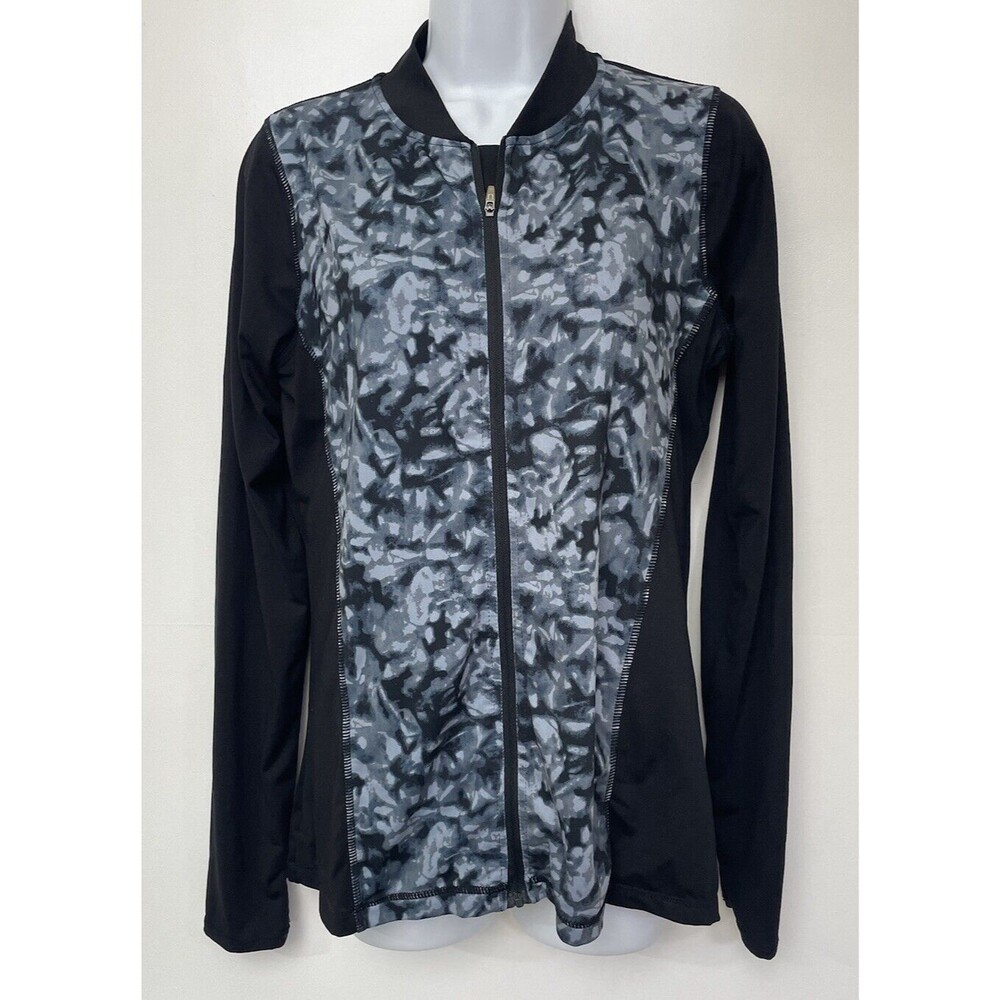 Everlast Sport Women's Performance Jacket Size M Black & Blue Full Zip